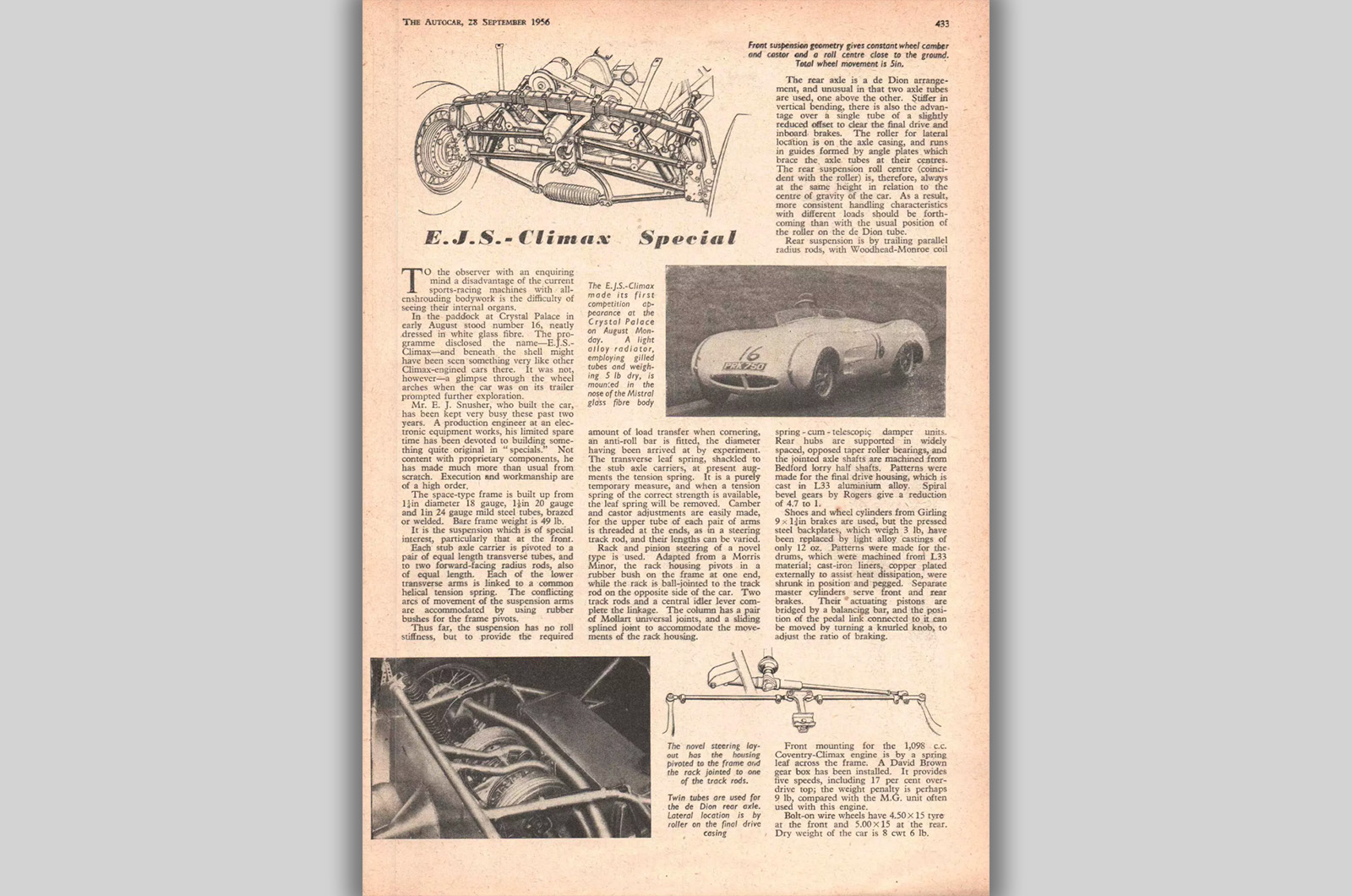 Classic & Sports Car – EJS-Climax: in Chapman’s wheeltracks