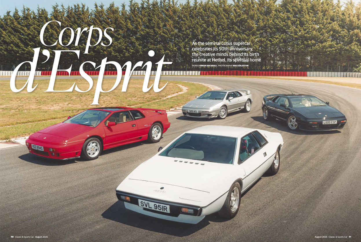 Classic & Sports Car – Lotus Esprit at 50: inside the August 2025 issue of Classic & Sports Car