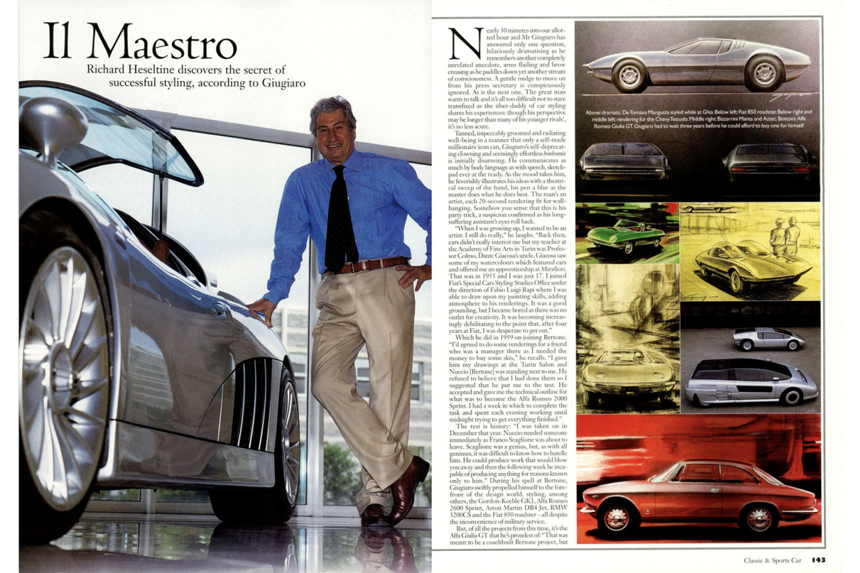 Classic & Sports Car – Remembering Giorgetto Giugiaro’s Classic & Sports Car interview
