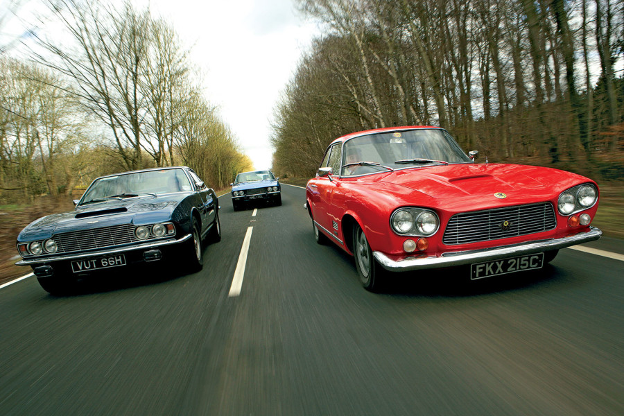 Classic & Sports Car – Aston Martin DBS V8 vs Jensen Interceptor SP vs Gordon-Keeble GK1: ’60s GT showdown